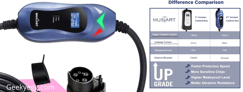 MUSTART Level 2 Portable EV charger